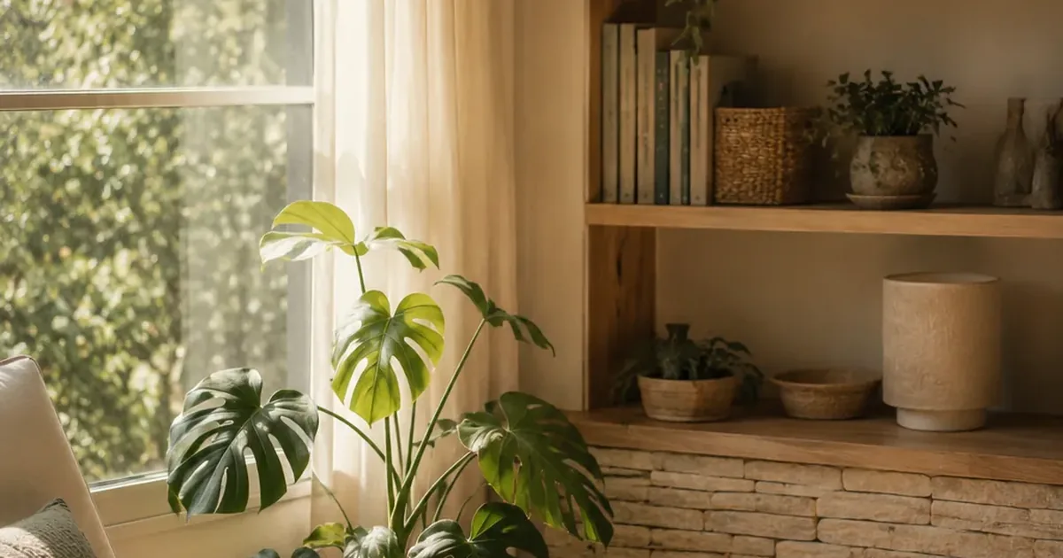 Intérieur de maison paisible et lumineux, baigné d'une lumière douce